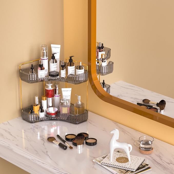 GTI 2 Tier Makeup Organizer, Large Capacity Bathroom Counter Organizer - Image 7