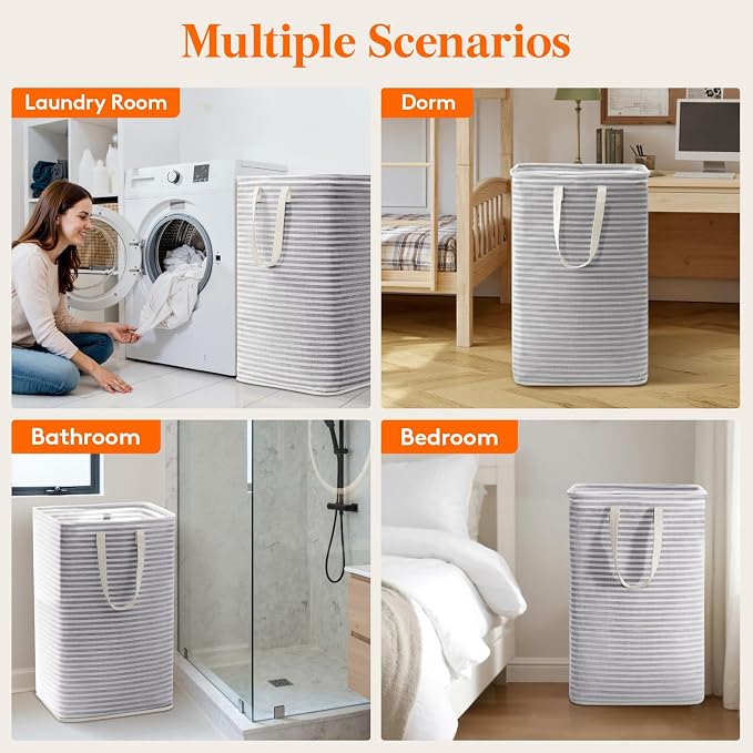 Lifewit 75L Large Collapsible Laundry Hamper, Tall Foldable Dirty Clothes - Image 8