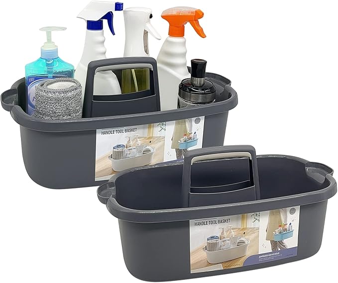 Goderewild 2-Pack Multi-Purpose Plastic Cleaning Caddy by Goderewild