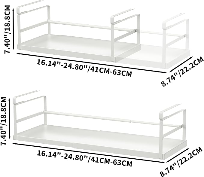 Finnhomy 2 Pack Under Cabinet Organizer, Pantry Organizers and Storage - Image 4