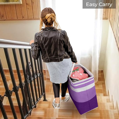HomeHacks 2 Pack Large Laundry Baskets, Waterproof, Freestanding Laundry Hampers - Image 7