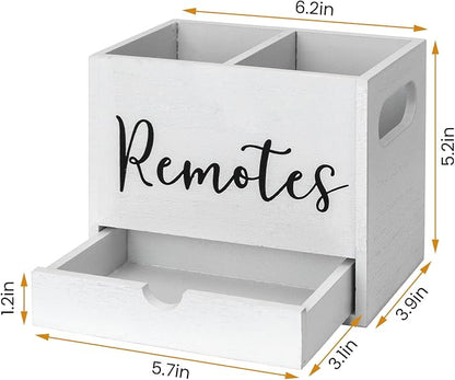 Remote Control Holder, 2 Slot Wooden TV Remote Holder - Image 3