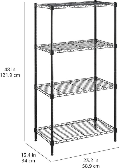 Amazon Basics 4-Shelf Steel Wire Storage Rack, Adjustable, Easy Assembly - Image 8