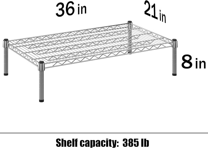 21" Deep x 36" Wide x 8" Height Wire Shelving Kit | 1-Tier | NSF Commercial - Image 3