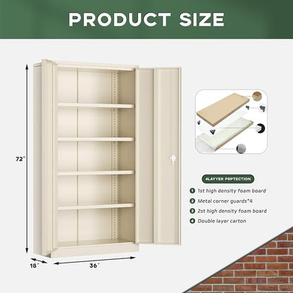 Greenvelly Metal Garage Storage Cabinet - Image 3