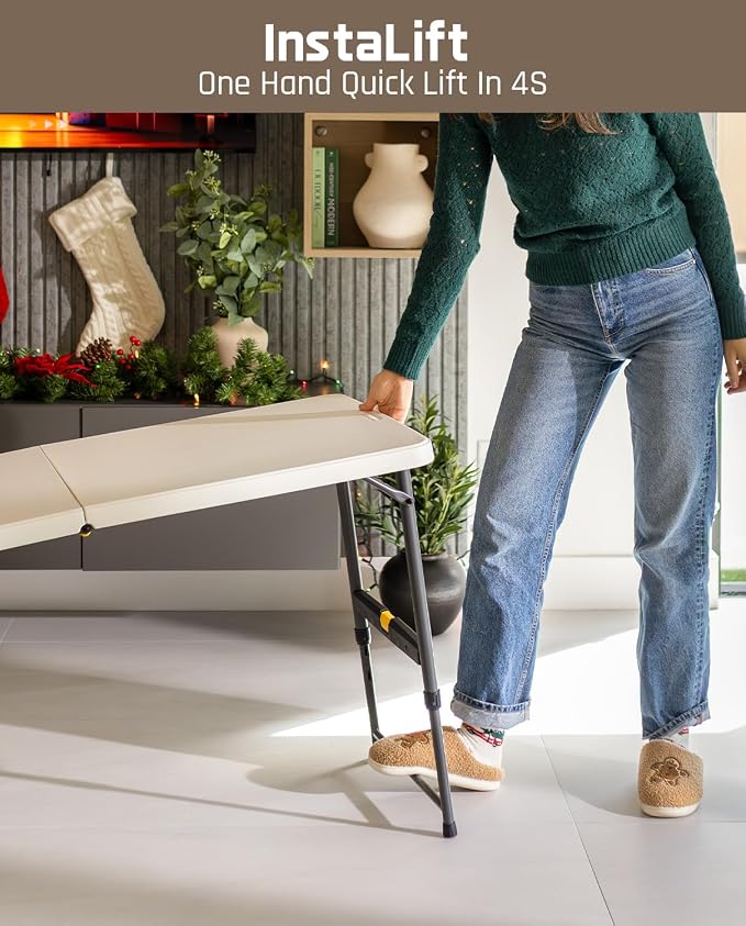 FanttikOutdoor 4ft Portable Folding Table, One-Handed Height Adjustment - Image 4