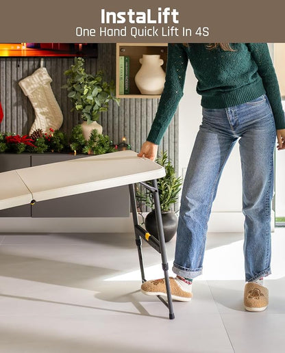FanttikOutdoor 4ft Portable Folding Table, One-Handed Height Adjustment - Image 4
