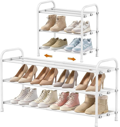 INSMART 3-Tier Expandable Shoe Rack, Stackable and Adjustable Shoes Organizer by makeyourlifeclean