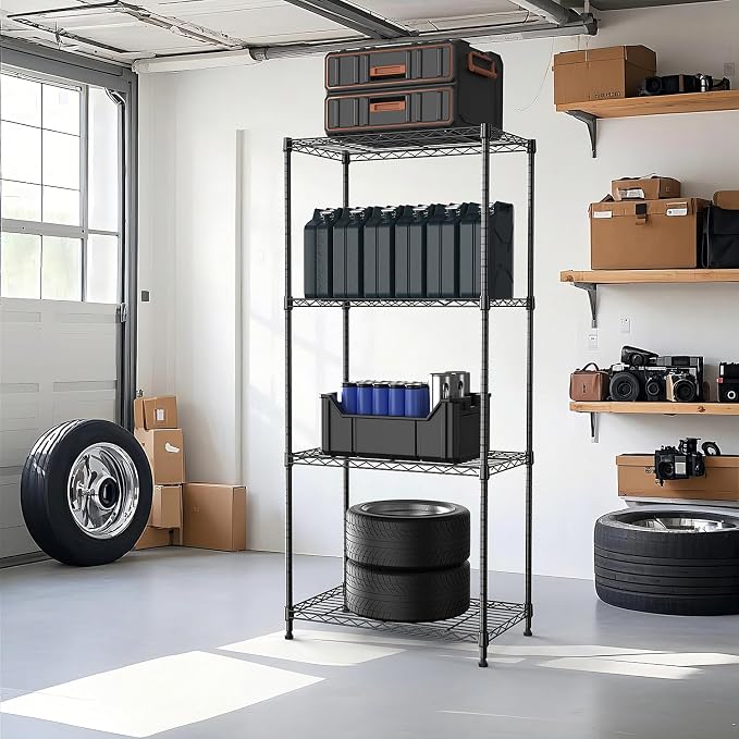 1000 lbs 4Tier Shelf Metal Storage Shelves Wire Rack Closet Organizers - Image 7