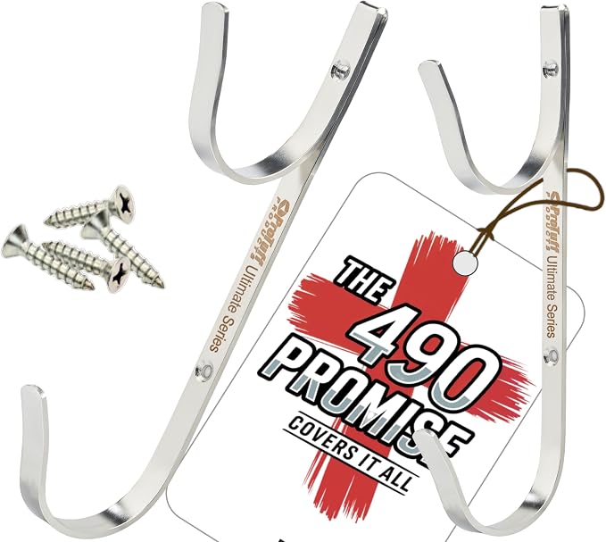 ProTuff 490 Promise 2-Pack Stainless Pool Pole Hanger, Wall Mount by ProTuffProducts