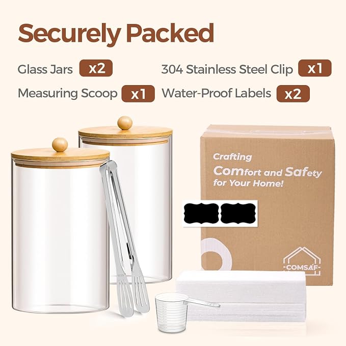 ComSaf 1 Gallon Cookie Jar, Large Glass Jar - Image 8