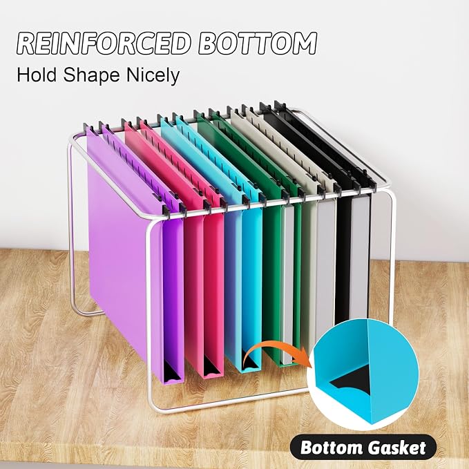 Plastic Hanging File Folders Letter Size, Heavy Duty 1 Inch Expansion, 12 Pack - Image 5
