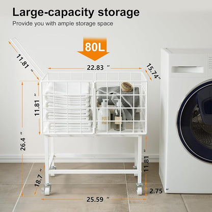 WOWLIVE Rolling Laundry Hamper - Image 3