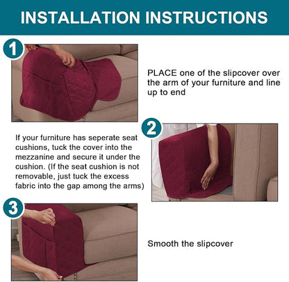 Turquoize 2 Pack Waterproof Armrest Covers - Image 7