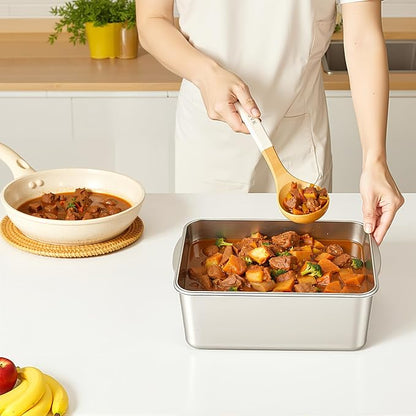 8 PCS Large Stainless Steel Food Storage Containers - Image 8