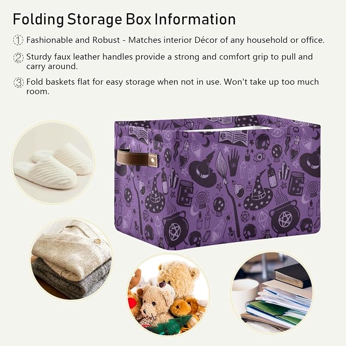 Halloween Witch Foldable Storage Basket - Image 5