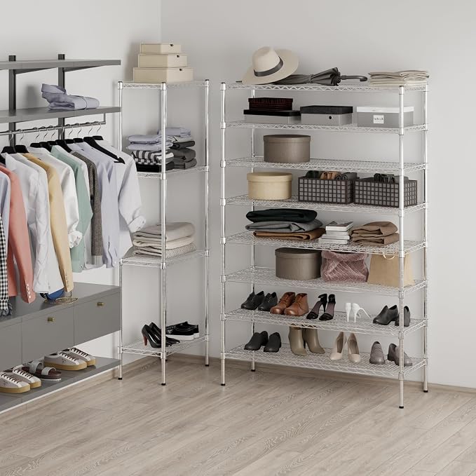 18" Deep x 48" Wide x 74" Height Wire Shelving Kit | 8-Tier | NSF Commercial - Image 4