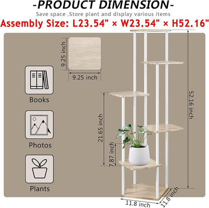 AZERPIAN Plant Stand 6 Tier Indoor Metal Flower Shelf - Image 4