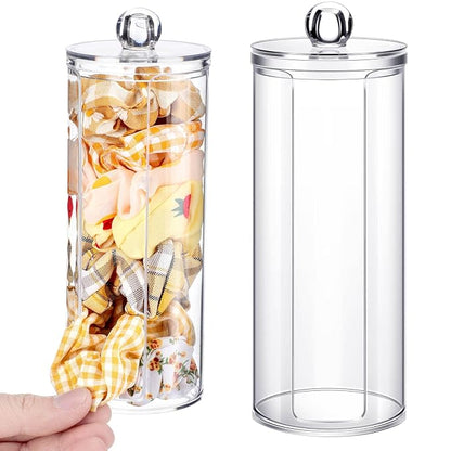 Chengu 2 Pcs Acrylic Scrunchie Holder Organizer Dustproof Clear Hair Ties by CHENGU