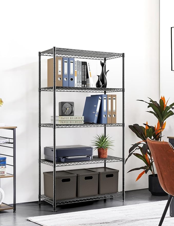 Simple Deluxe 5-Tier Heavy Duty Storage Shelving Unit, 1250 Lbs Loading Capacity - Image 2