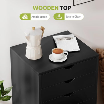 5-Drawer Chest, Office Storage Dresser File Cabinet - Image 7