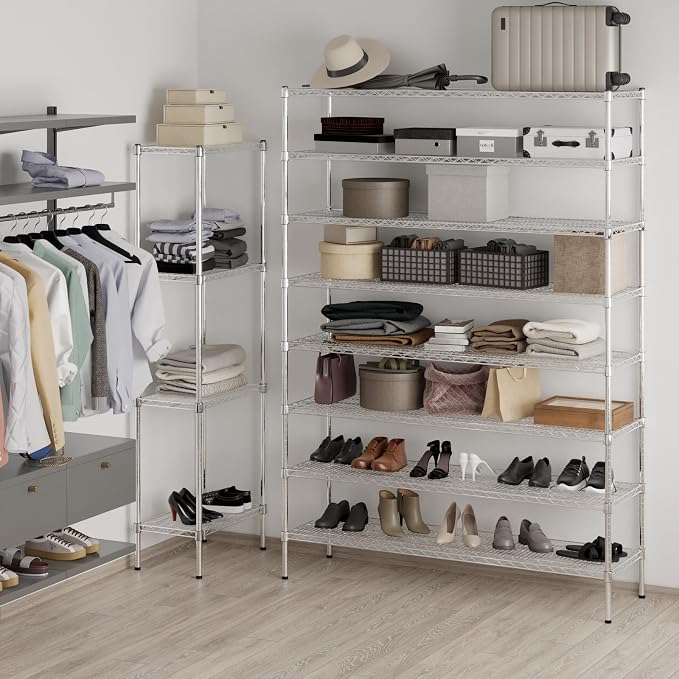 18" Deep x 60" Wide x 86" Height Wire Shelving Kit | 8-Tier | NSF Commercial - Image 4