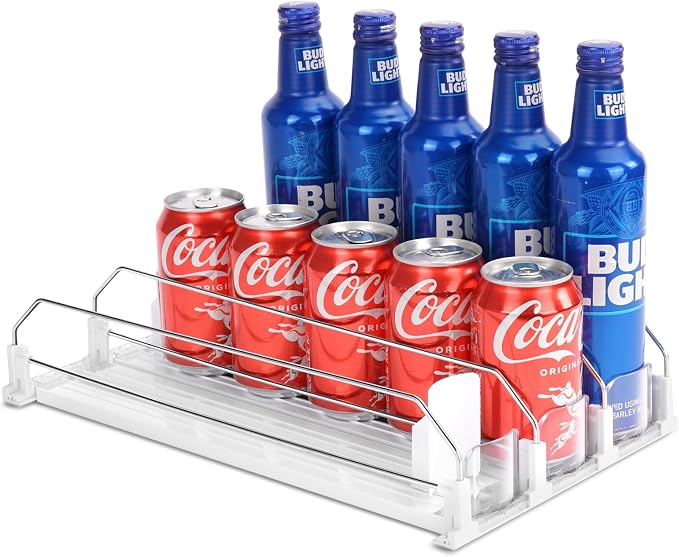 Automatic Soda Can Organizer Refrigerator Can Dispenser by BingoHive