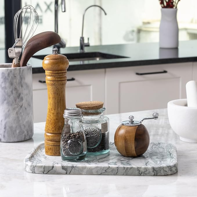 Vanity Tray, Marble Bathroom Tray Countertop, Decorative Dresser Organizer - Image 8