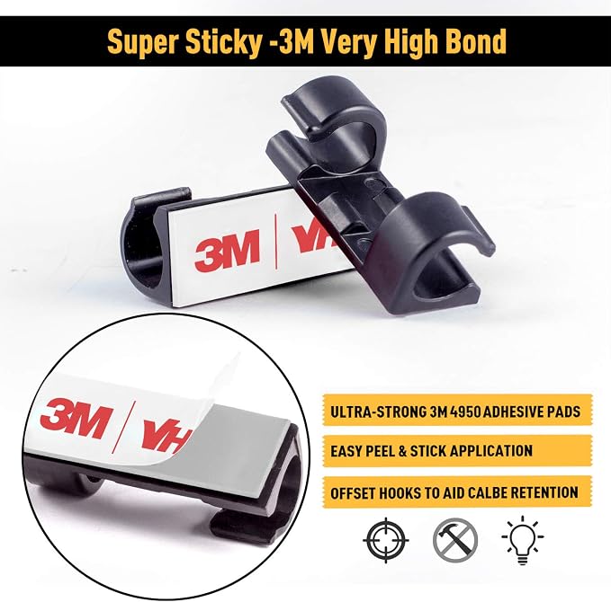 Cable Clips with Strong Self-Adhesive, XIAOXI Cord Organizer Cable Management - Image 2
