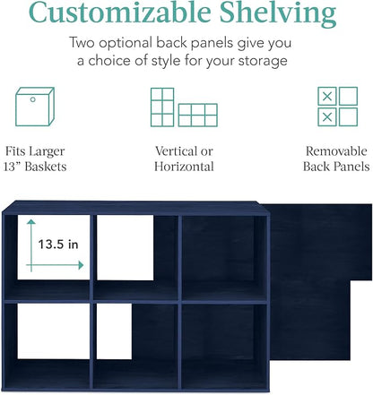 Best Choice Products Kids Bookcase 6-Cube Storage Organizer, 13.5in Shelf - Image 3