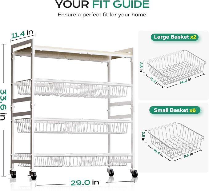 Cinati 4-Tier Utility Kitchen Cart - Image 7