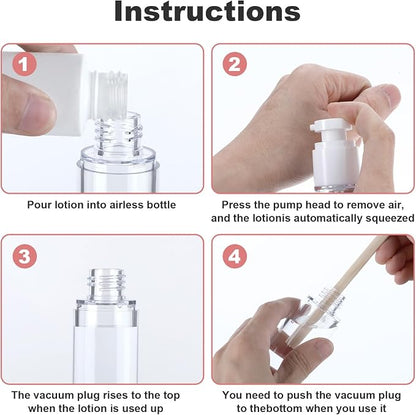 28 Pack Airless Pump Bottles 1.7 oz Travel Size Pump Bottle Lotion Container - Image 3