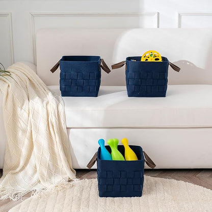 Bold monkey Storage Basket 3 Pack, Medium 10" x10" x10 " Baskets - Image 6