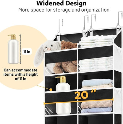 Over the Door Organizer 5 Tiers, Extra Large Behind Door Storage of 10 - Image 3