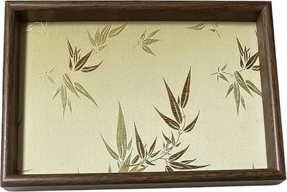 Bamboo Embroidered Decorative Tray by Unknown
