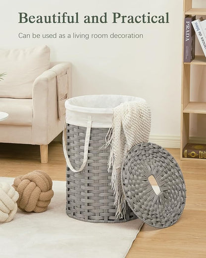 Laundry Hamper with Lid Laundry Basket with Lid 19.0 Gal Round Laundry Basket - Image 7