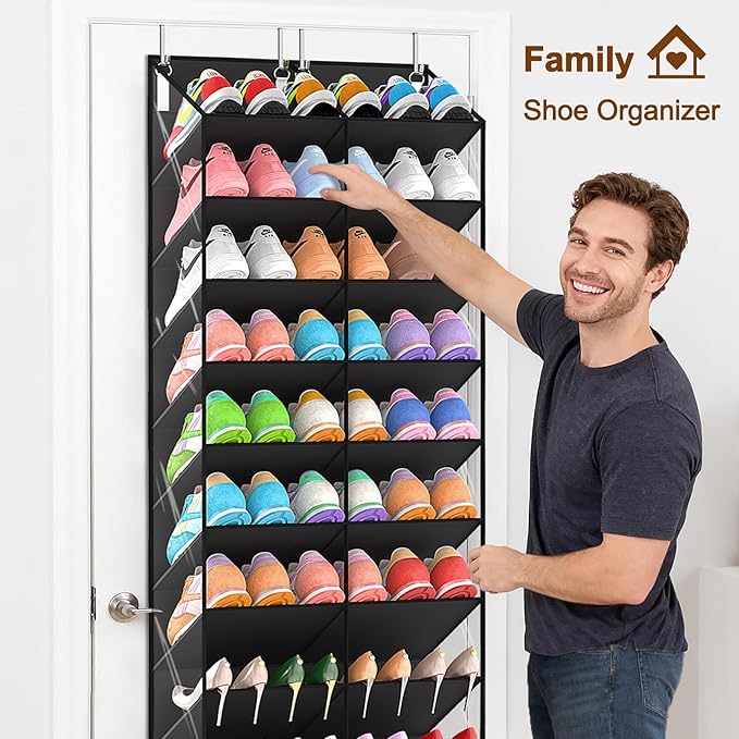30 Pairs Over the Door Shoe Organizer, 10-Tier Door Shoes Rack Storage - Image 4