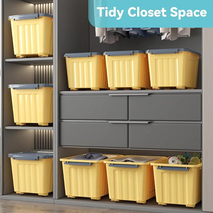 Nazhura Plastic Storage Bin, Stackable and Nestable Storage Boxes - Image 6