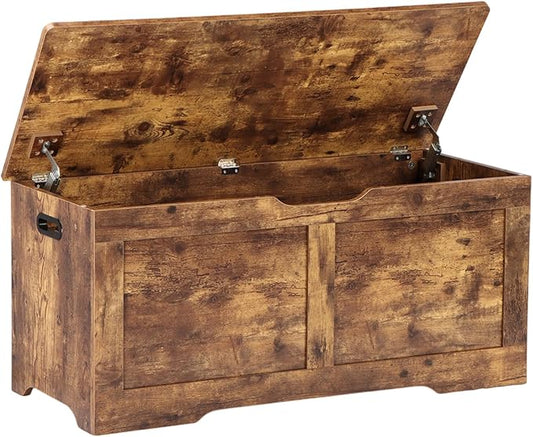 Timberer 39.4" Wooden Storage Chest, Extra Large Storage Trunk | Storage Bench by Timberer