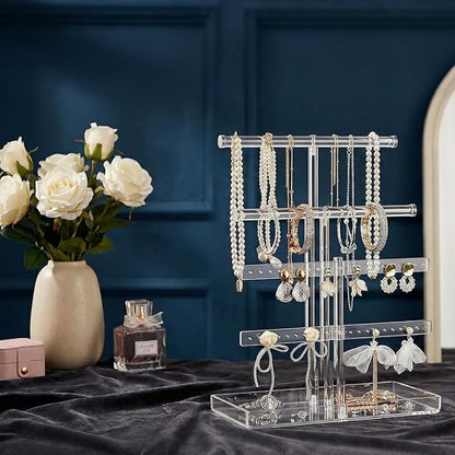 4-Tier Acrylic Jewelry Organizer Stand - Image 2