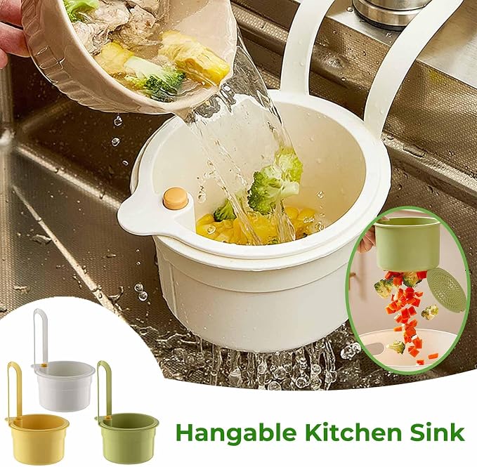 Hanging Sink Drain Basket for Kitchen, Sink Strainer Basket | Collapsible Design - Image 2