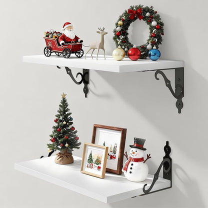 16 Inch Deep Floating Shelves for Wall, 8 Inch Deep Floating Shelf by FunMemories