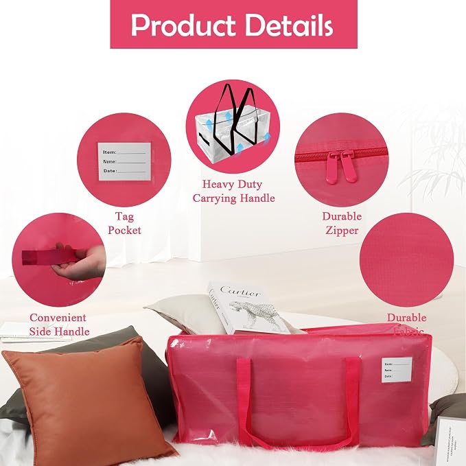 8 Pack Heavy Duty Extra Large Moving Bags - Image 3