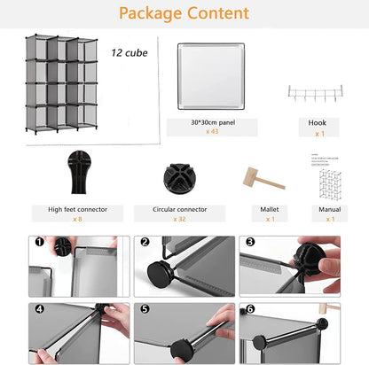 AWTATOS Cube Storage Organizer Closet Storage Cubes Shelves Bookshelf Clothes - Image 8