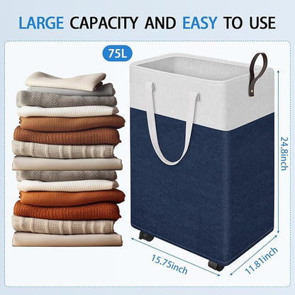 HomeHacks 75L Rolling Laundry Basket - Image 2