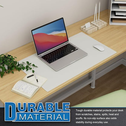 K KNODEL Small Office Leather Desk Mat, Mouse and Keyboard Pad, Computer and - Image 5