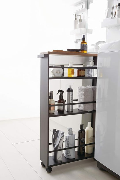 YAMAZAKI home Tower Rolling Slim Storage Cart - Image 2