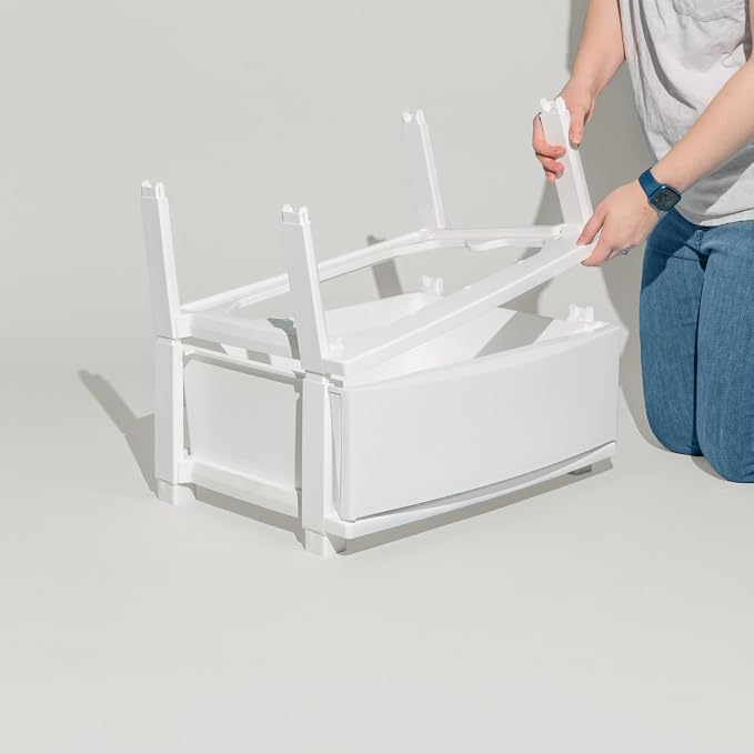 IRIS USA 4-Drawer Wide Plastic Drawer Organizer, Matte White | Organize clothing - Image 4