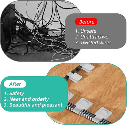 100Pcs Hook and Loop Cable Straps, Adhesive Wire Management Appliance Cord - Image 4
