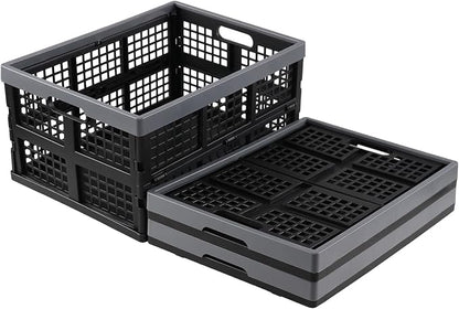 Foldable Storage Crates, Stackable Design, Built-in Handles, Space-Saving - Image 7